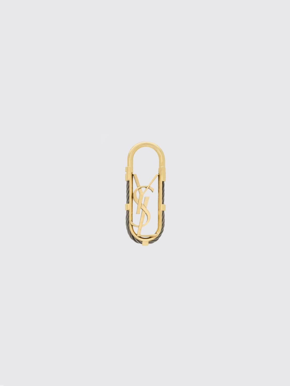 Saint Laurent Cassandre Metal Keychain with YSL Monogram · OS