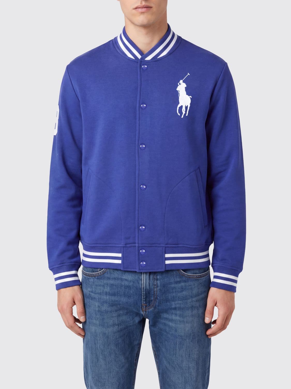 Polo Ralph Lauren Cotton-Blend Bomber Jacket with Embroidered Pony Logo
