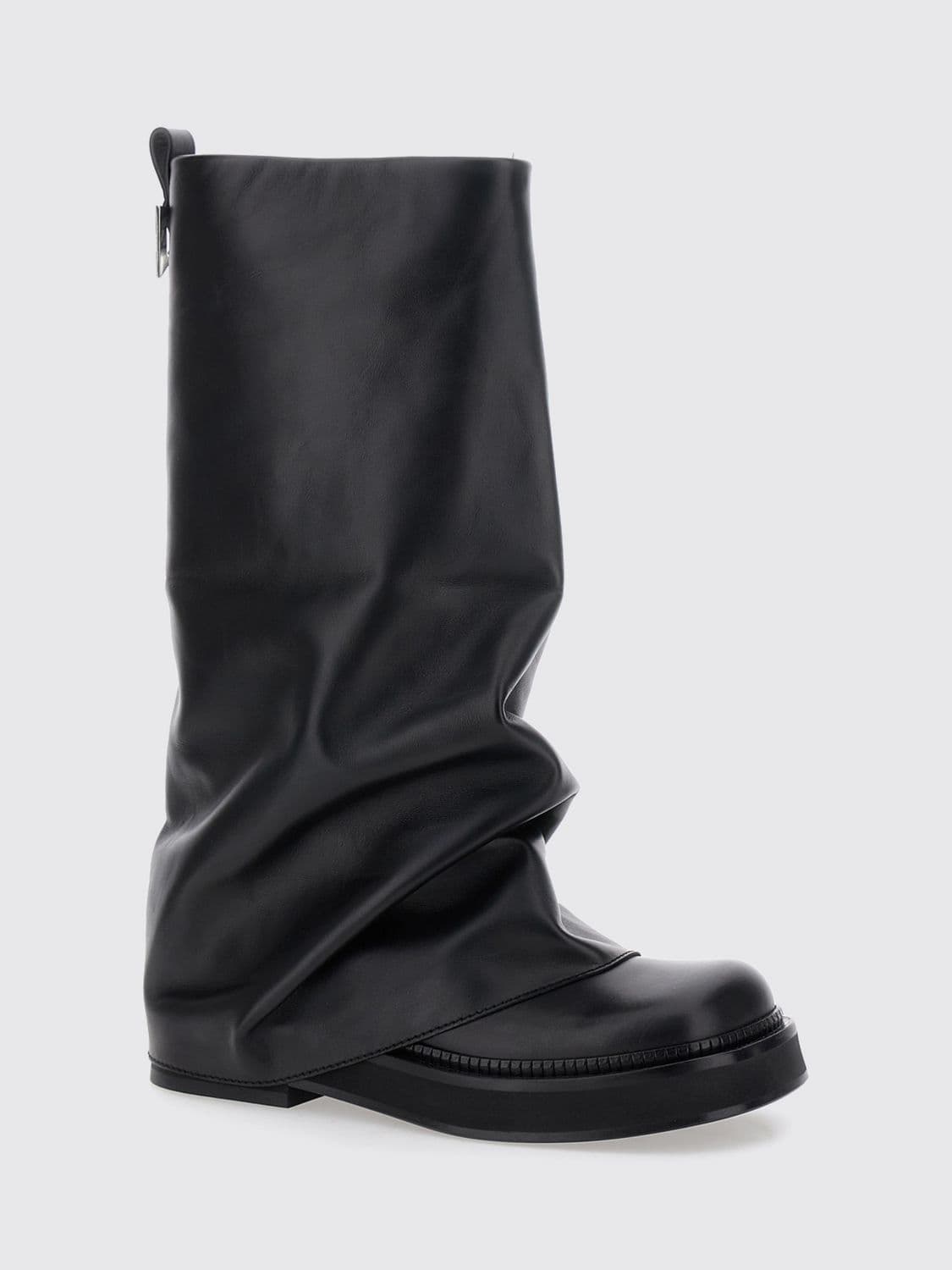 The Attico Robin Draped Calf Leather Boots