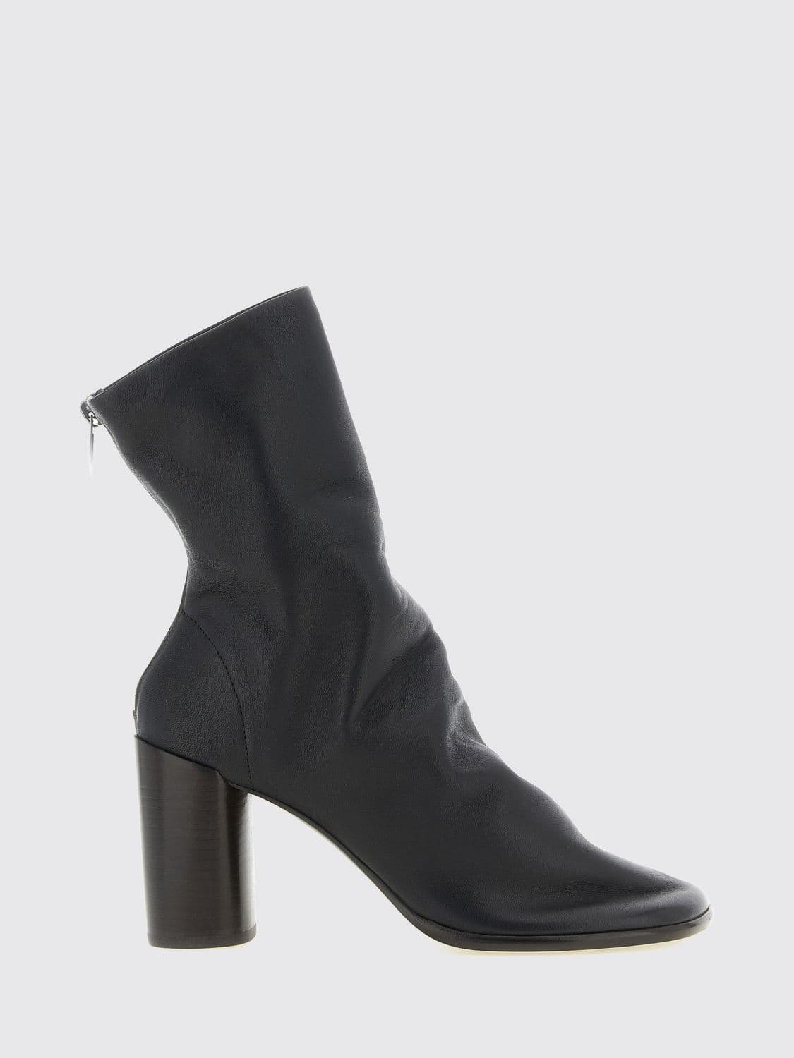 Lemaire Glove Crinkled-Effect Lamb Leather Boots with High Heel