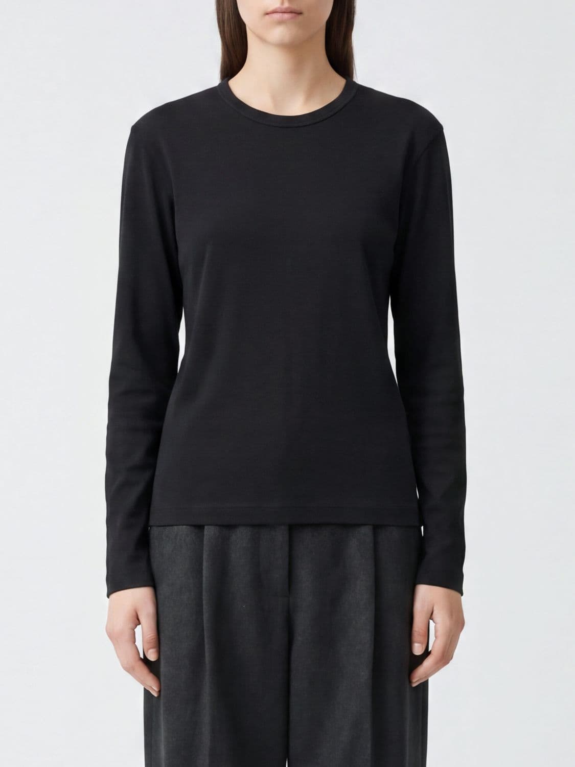 Lemaire Long-Sleeved Slim Fit T-Shirt in Cotton
