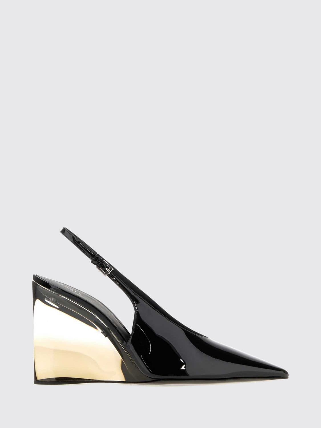 Alaïa Patent Leather High Wedge Heel Slingback Pumps