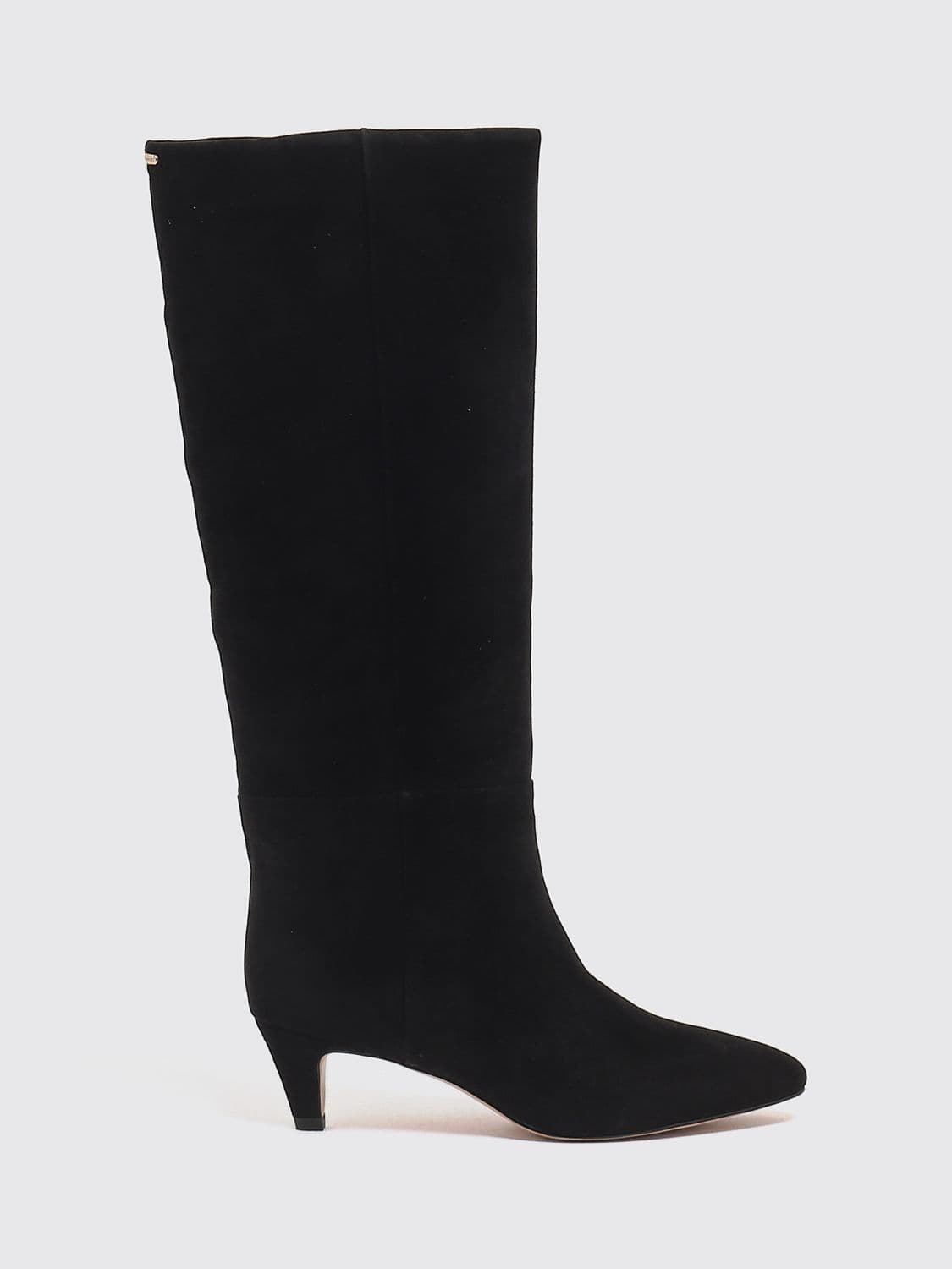 Twinset Suede Knee-High Boots with Medium Stiletto Heel