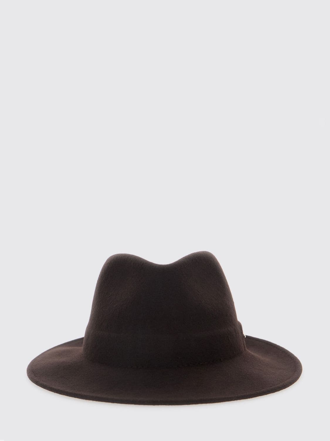 Twinset Wide-Brimmed Wool Felt Hat with Metal Logo · OS