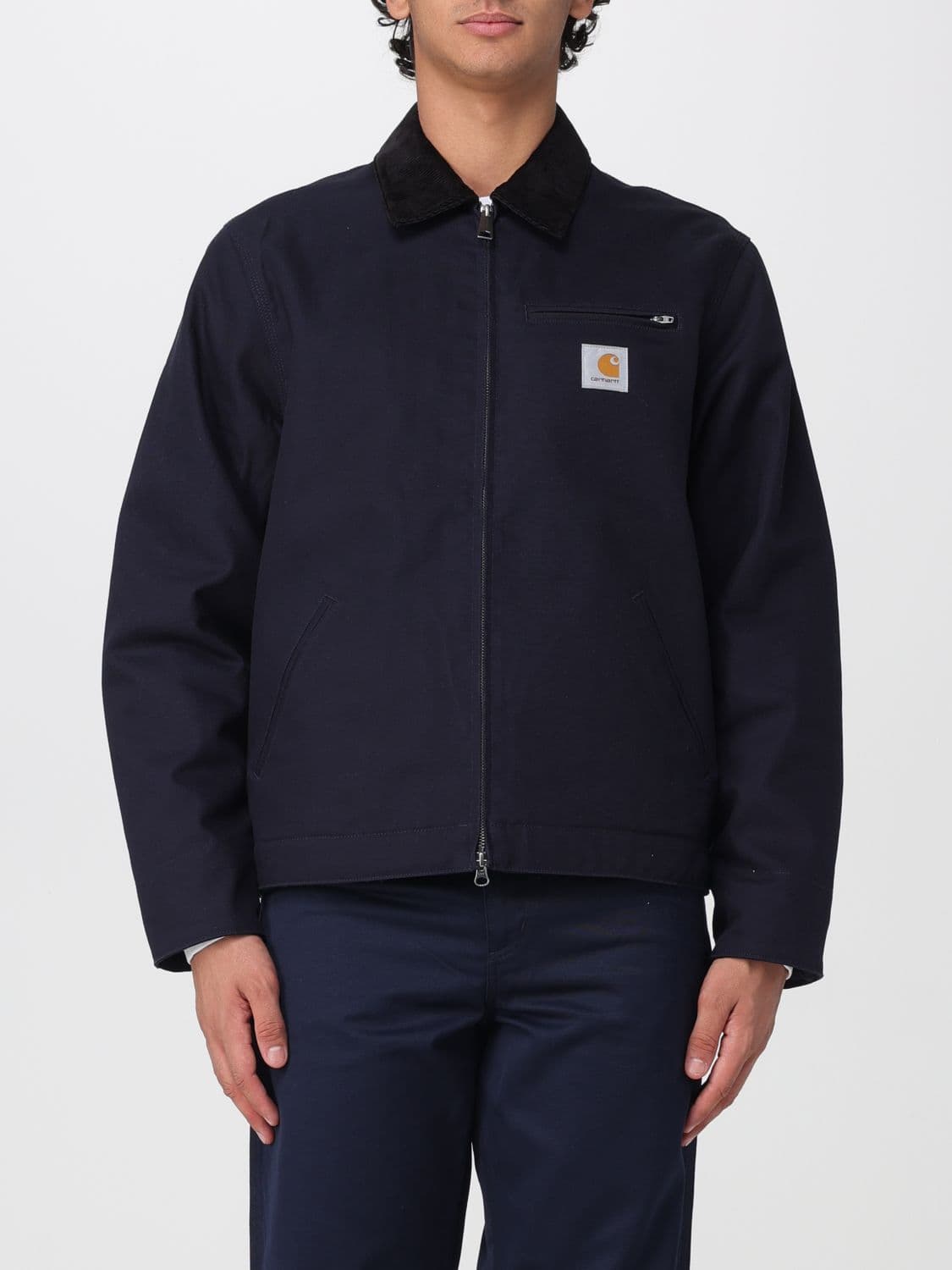 Carhartt Wip Detroit Organic Cotton Shirt Jacket with Velvet Collar