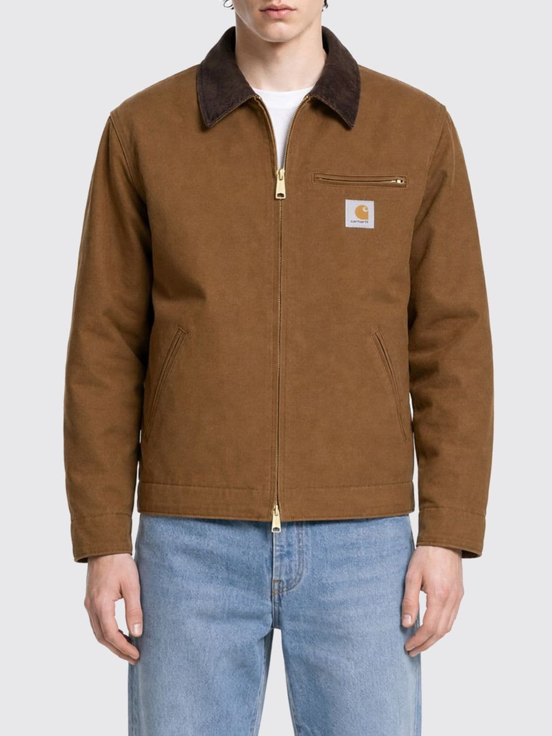Carhartt Wip Detroit Organic Cotton Shirt Jacket with Velvet Collar