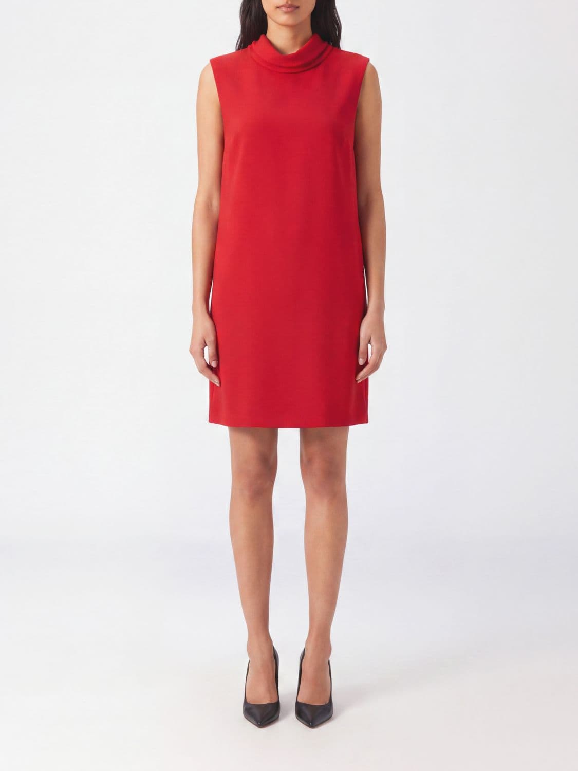 Valentino Garavani Sleeveless Silk Sheath Mini Dress with V-Back
