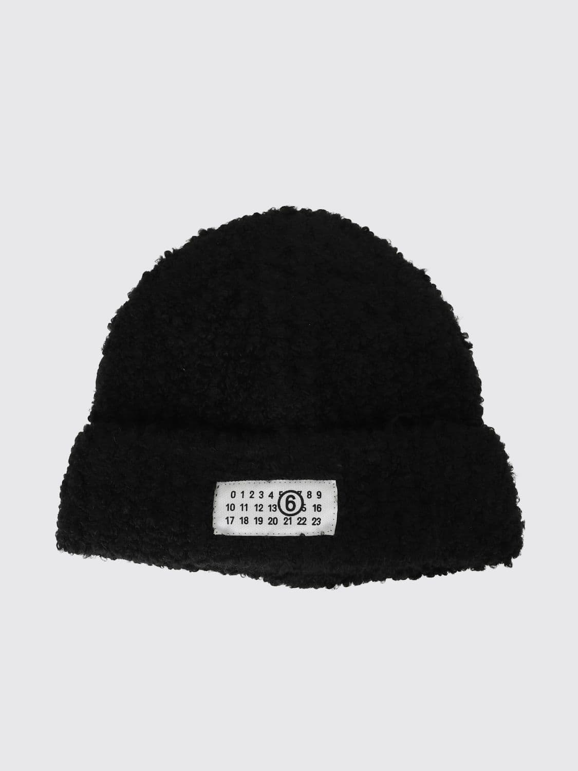 Mm6 Maison Margiela Knitted Wool Blend Beanie Hat with Cuff