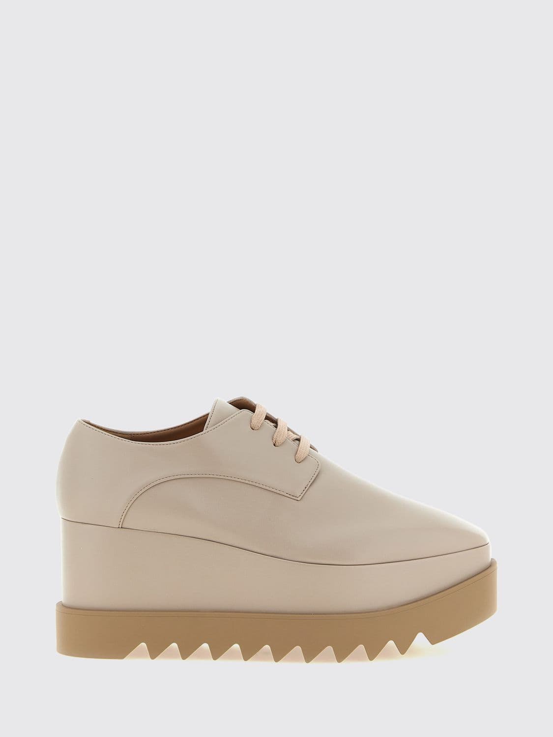 Stella Mccartney Elyse Platform Lace-ups in Alter Mat with Saw-Edge Sole