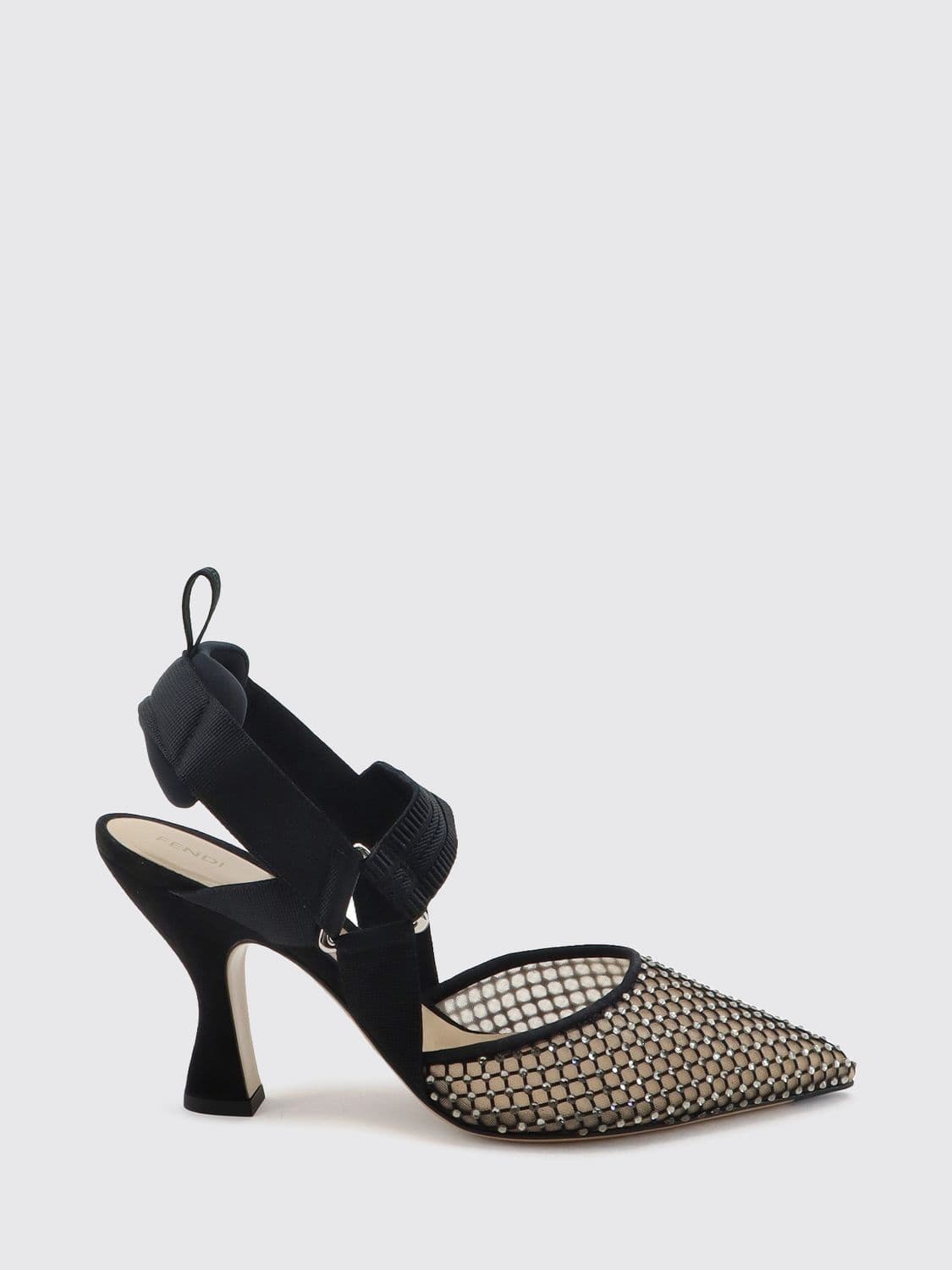 Fendi Colibrì Slingback Pumps with Crystal Embroidery and High Heel