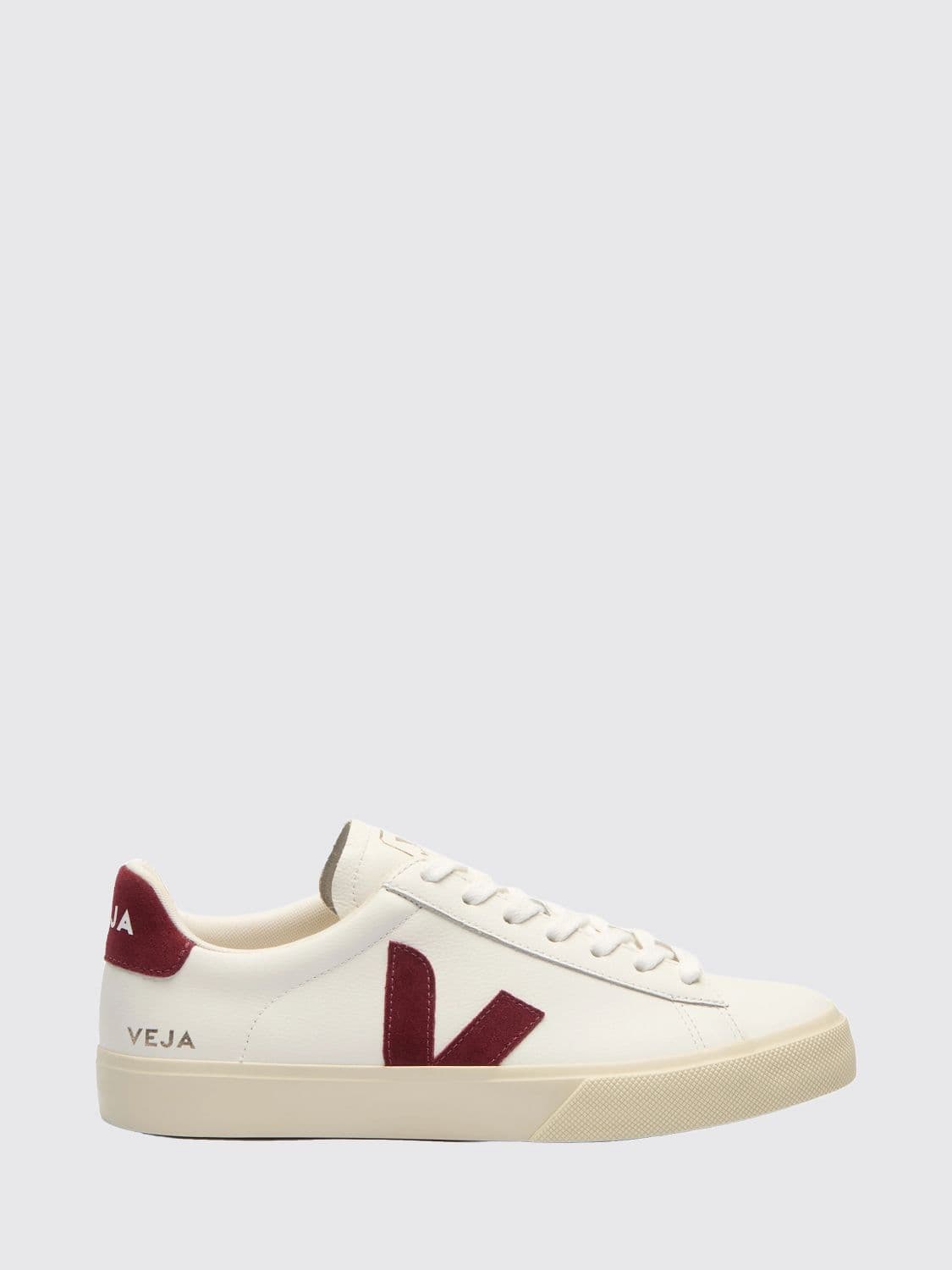 Veja Campo Sustainable O. T. Leather Sneakers with Contrast Logo