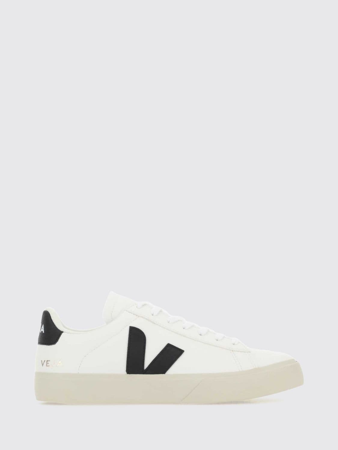Veja Campo Sustainable O. T. Leather Sneakers with Contrast Logo