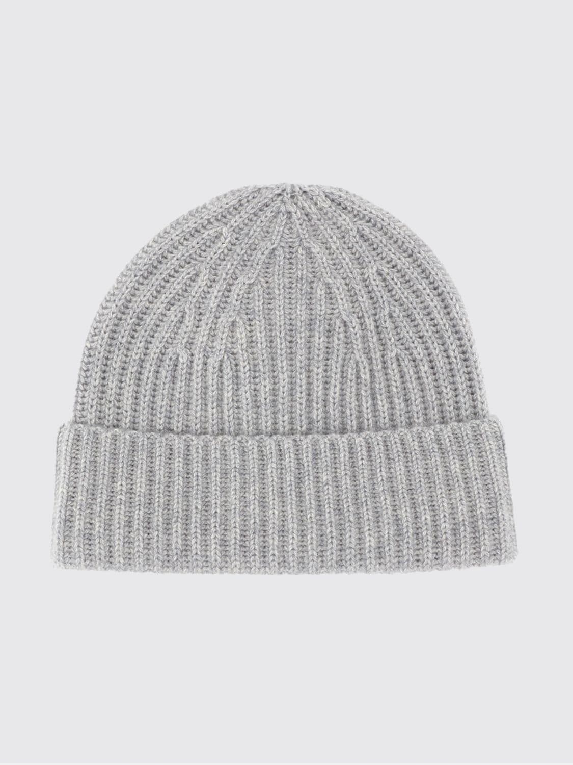 Lisa Yang Ribbed 100% Cashmere Beanie Hat with Turn-up Cuff