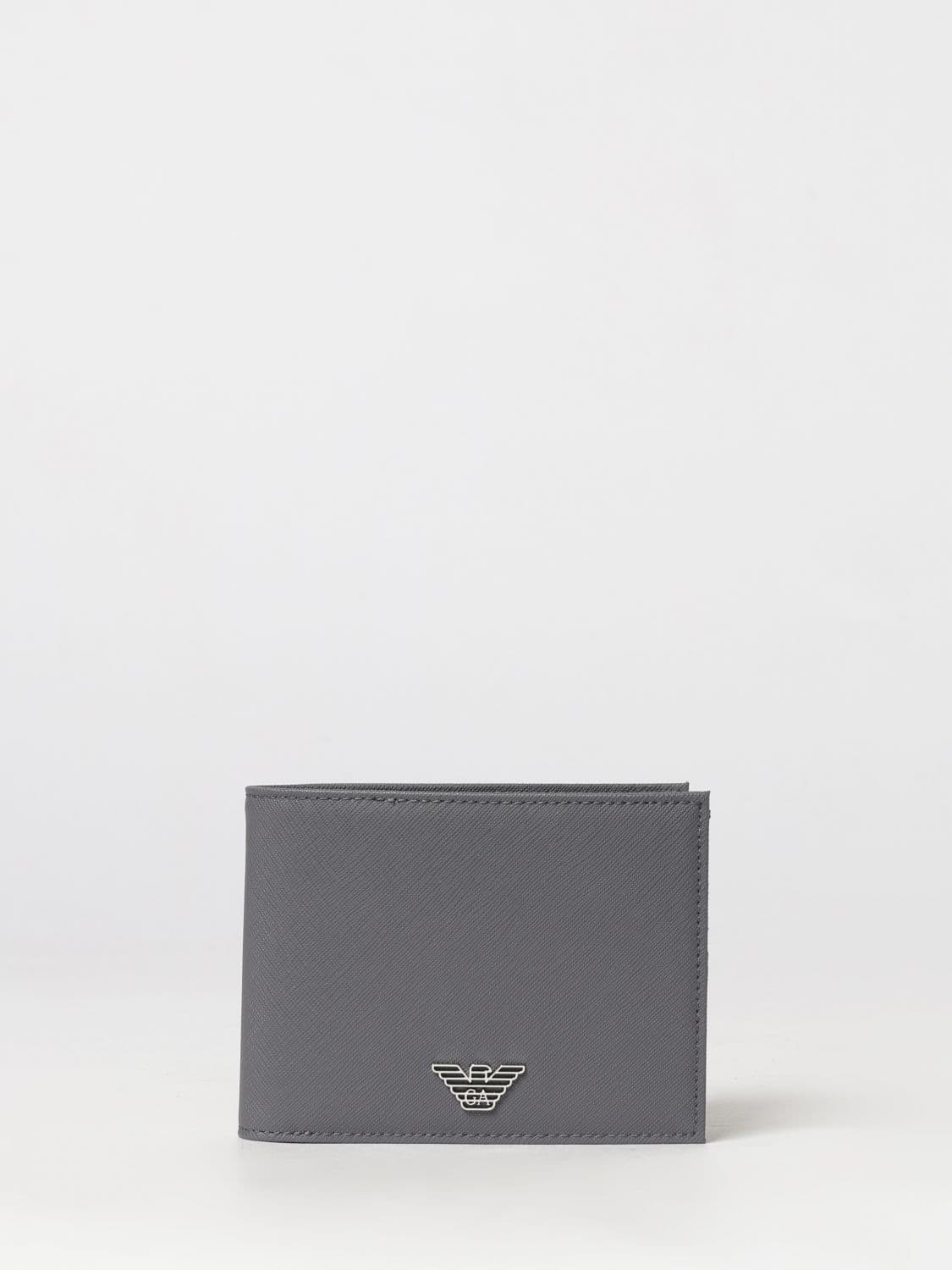 Emporio Armani Bifold Wallet in Saffiano Faux Leather with Eagle Logo
