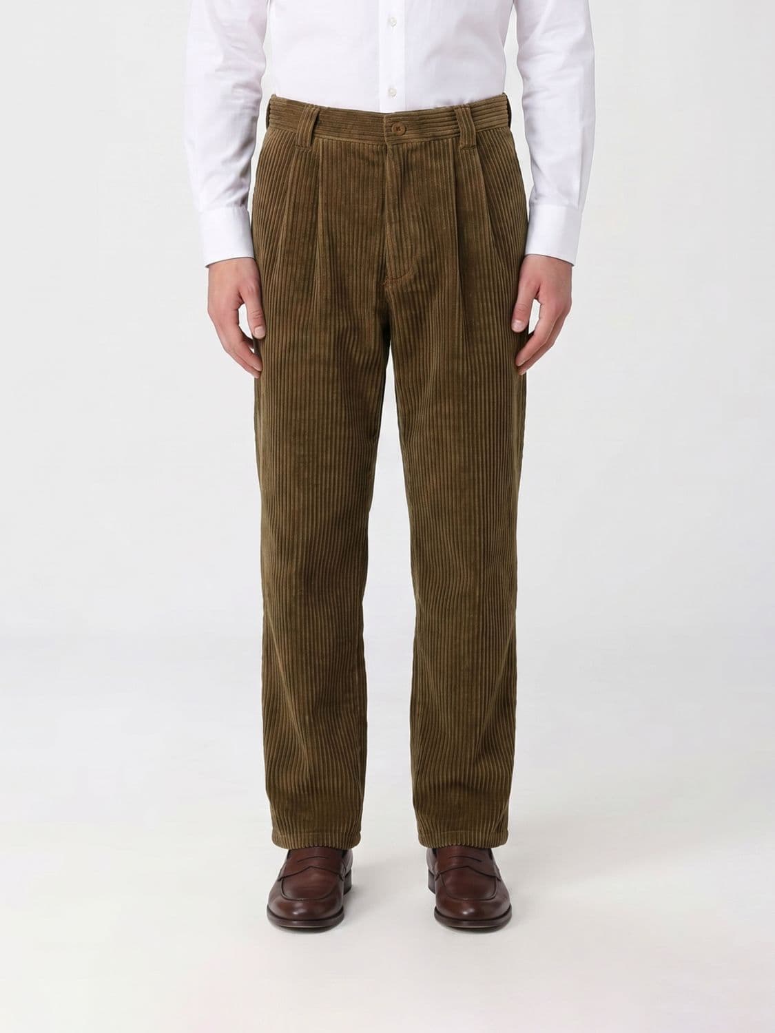 A.p.c. A. P.C. Ricky Wide-Leg Cotton Trousers with Pleats and Mid-Rise Waist