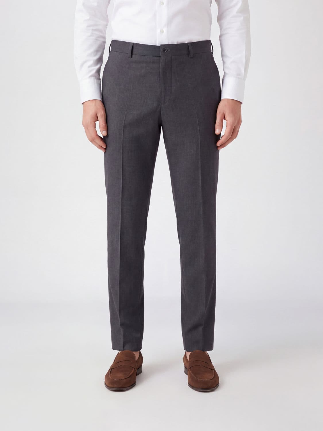 A.p.c. A. P.C. Slim Fit Chino Trousers in Recycled Wool Blend with Mid-Rise Waist