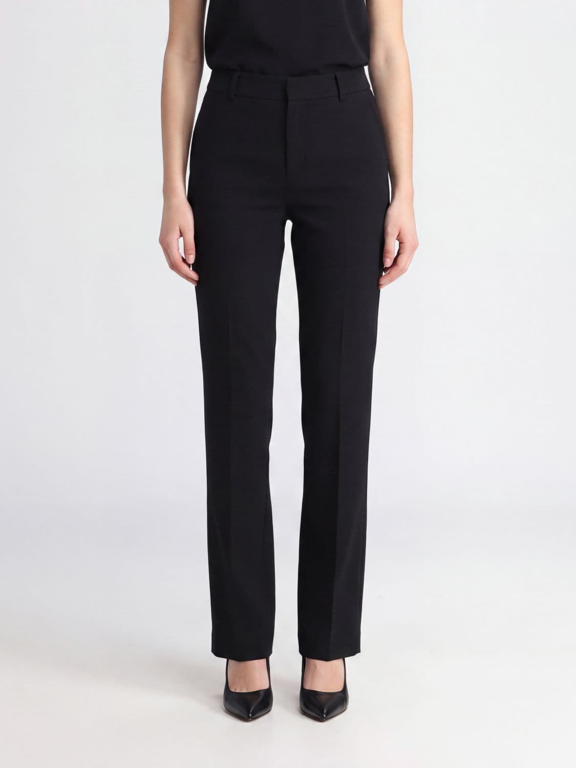 Pt Torino Mid-Rise Wool Skinny Tailored Trousers