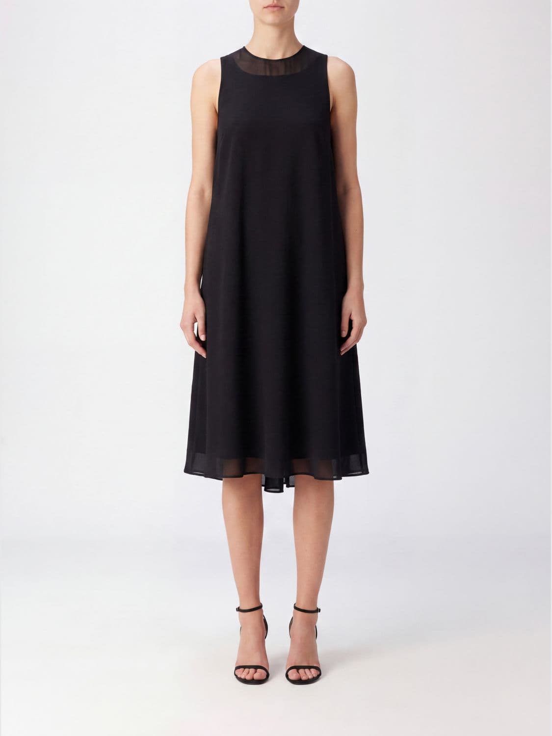 Rotate Off-the-Shoulder Recycled Fabric A-Line Midi Dress with V-Back