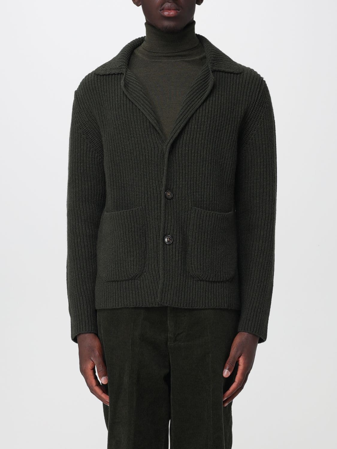 Brooksfield Casual Knit Blazer in Lambswool Blend with Lapels and Patch Pockets