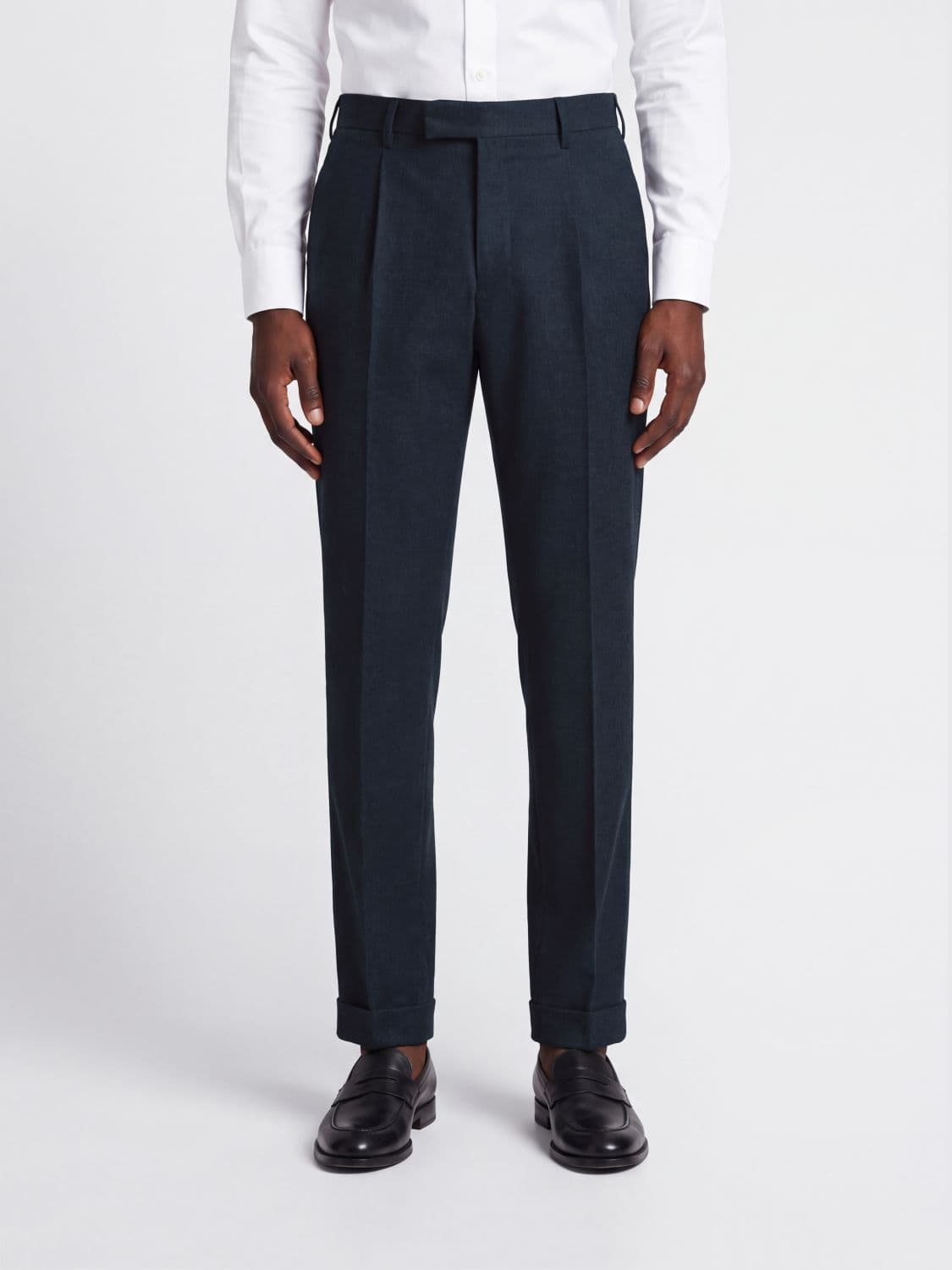 Pt Torino Master Slim Fit Pleated Wool Blend Tailored Trousers