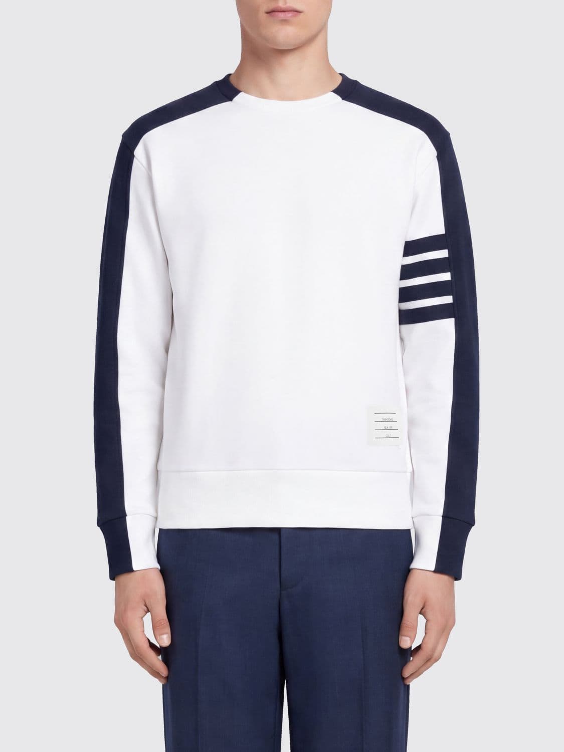 Thom Browne Striped 4-Bar Cotton Sweatshirt