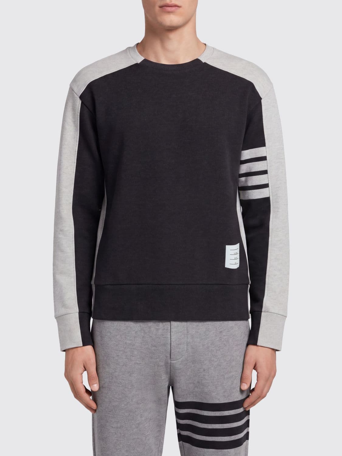 Thom Browne Striped 4-Bar Cotton Sweatshirt