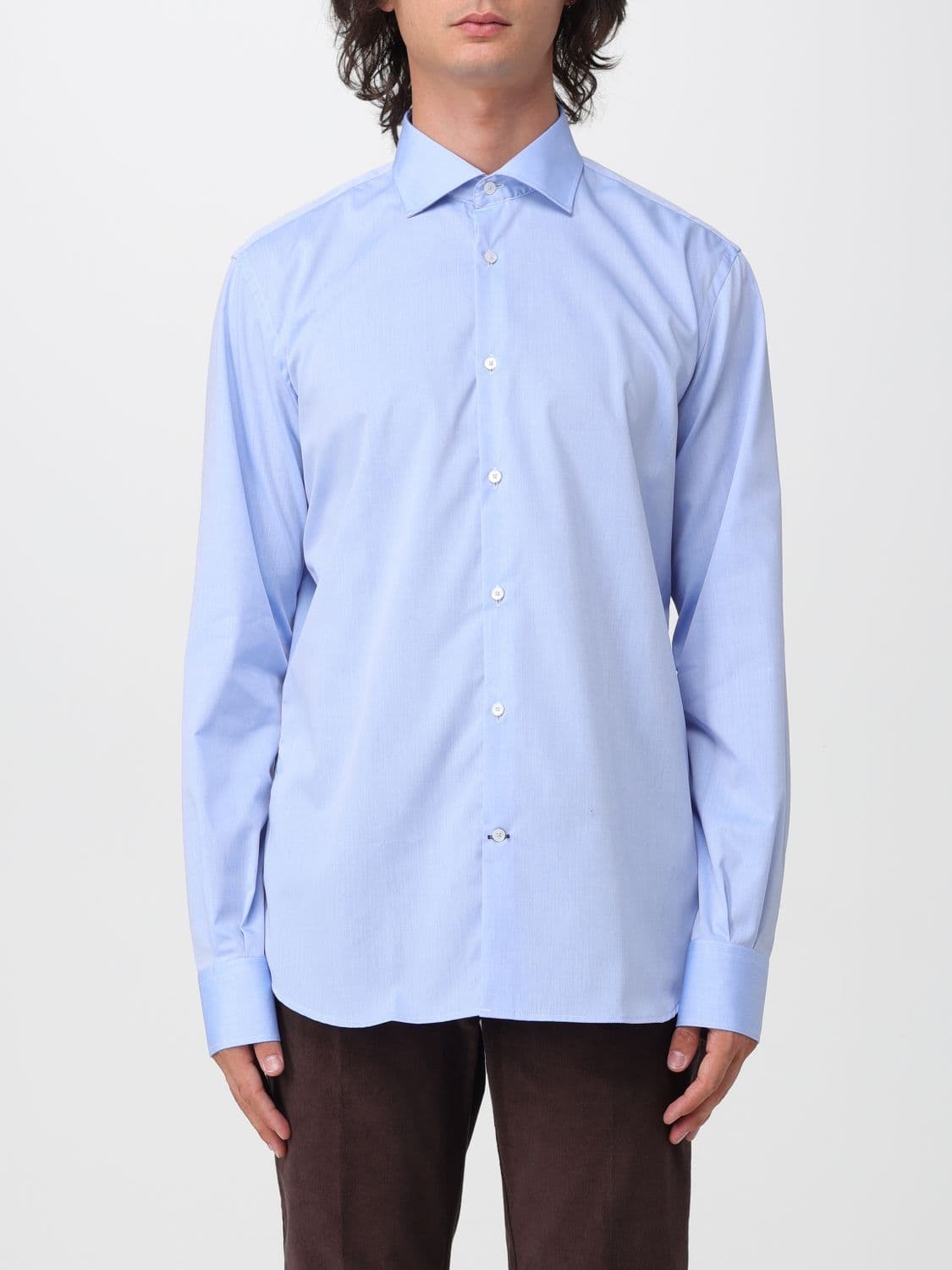 Brooksfield French Collar Classic Shirt in Cotton Poplin