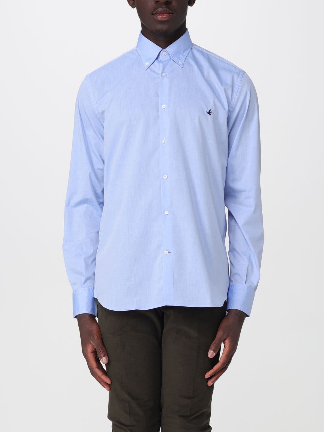 Brooksfield Button-Down Collar Casual Shirt in Cotton Poplin