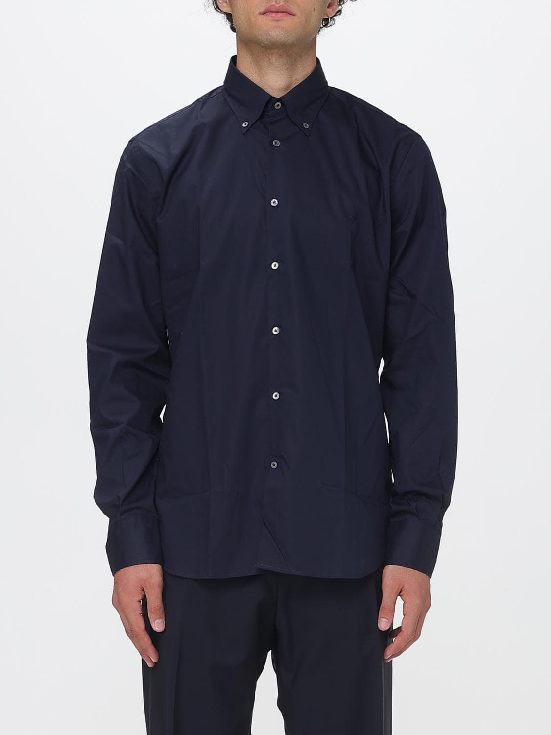 Brooksfield Button-Down Collar Casual Shirt in Cotton Poplin
