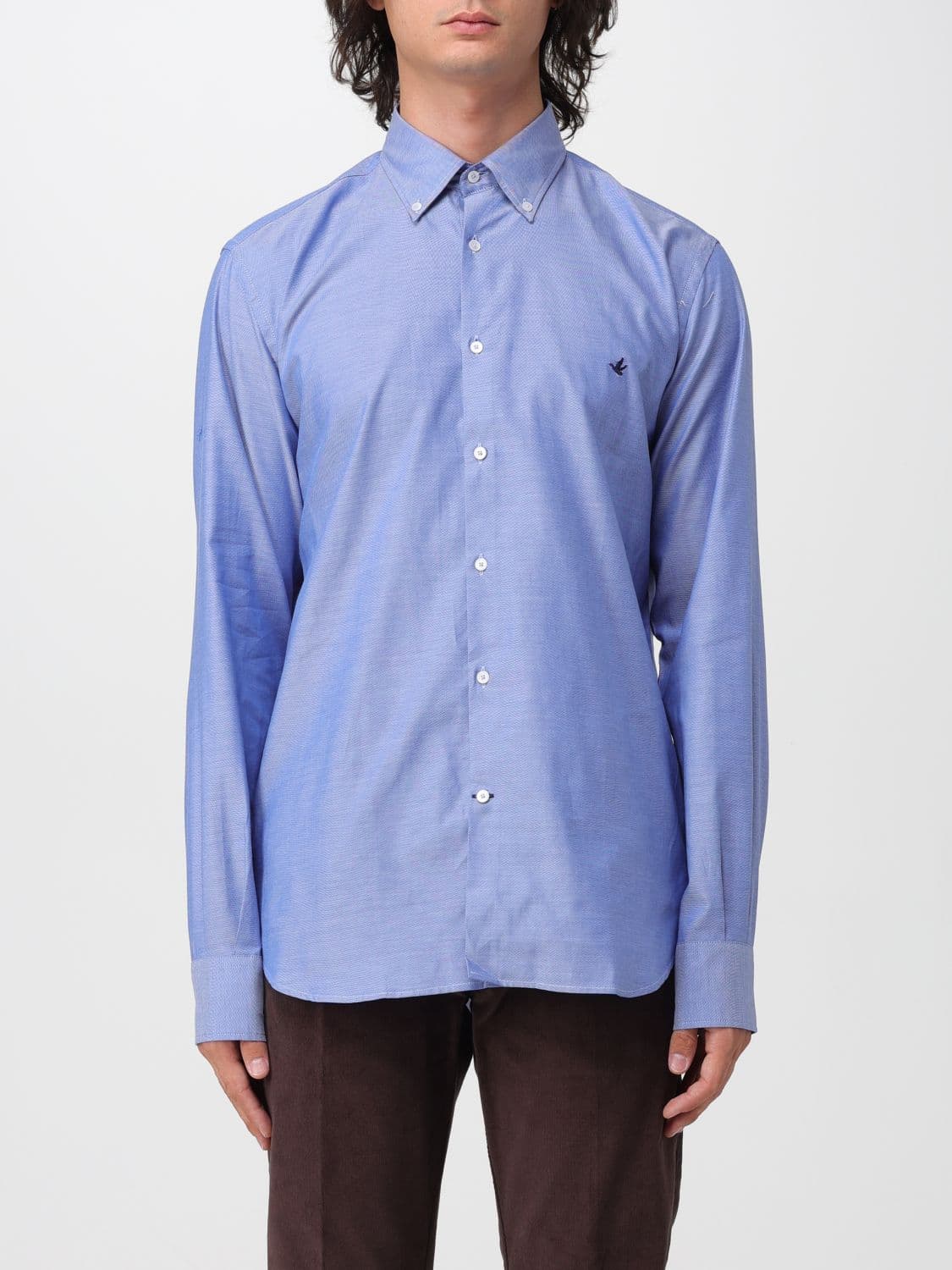 Brooksfield Button-Down Collar Casual Shirt in Oxford Cotton