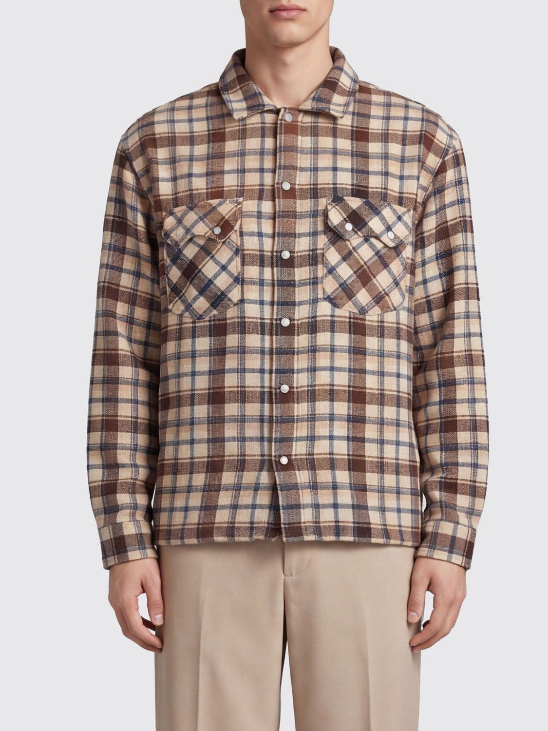 Levi's Check Cotton Shirt with Chest Flap Pockets