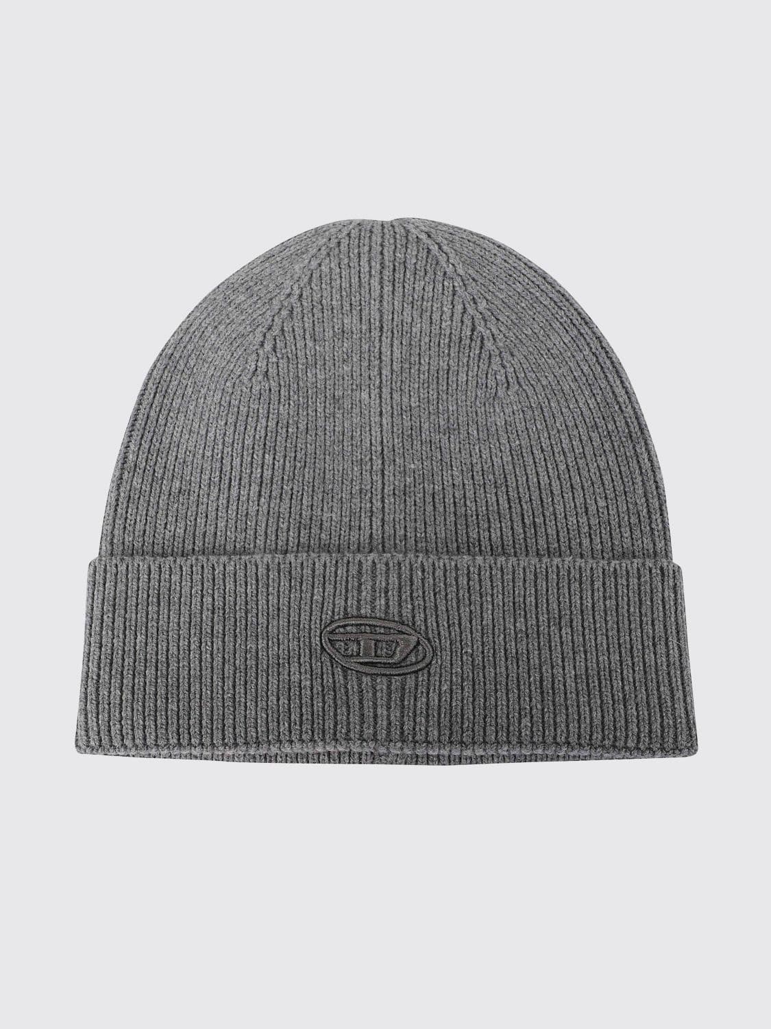 Diesel Ribbed Wool and Cotton-Blend Beanie with Embroidered Oval D Logo