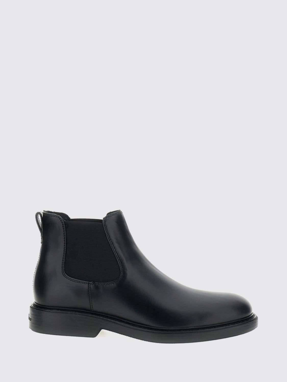 Hogan Smooth Calfskin Chelsea Ankle Boots with Rubber Sole