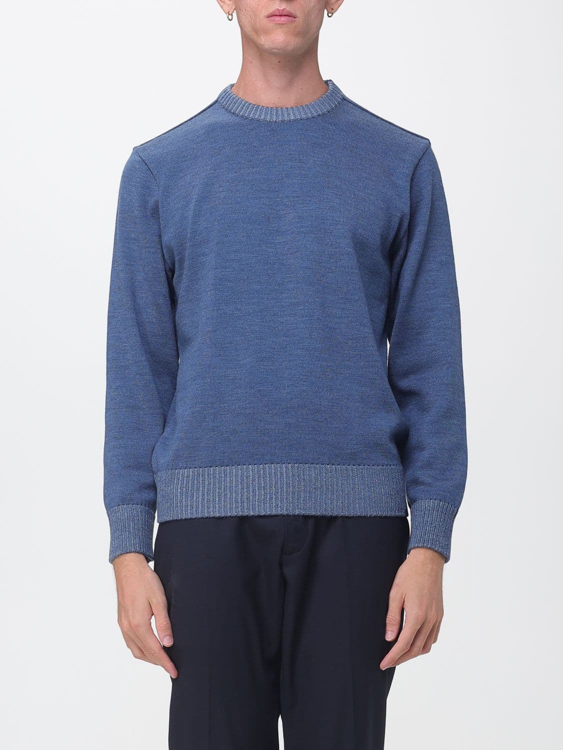 Paul & Shark 100% Wool Crewneck Jumper with Ribbed Trims