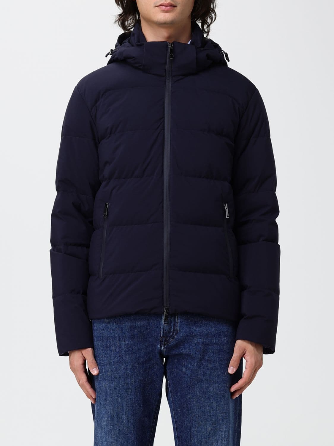 Paul & Shark Short Puffer Jacket in Water-Repellent Technical Fabric with Hood