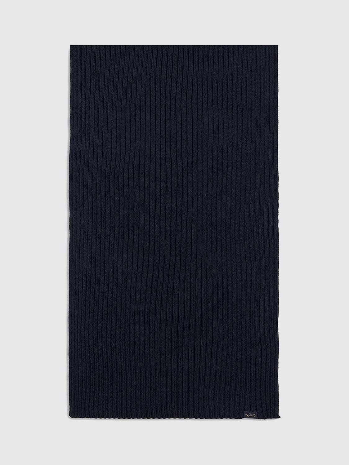 Paul & Shark Rib-Knit Pure Wool Scarf with Logo