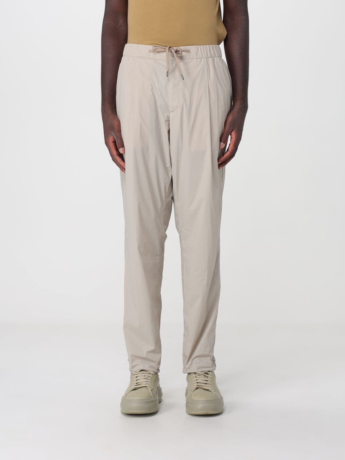 Herno Straight-Leg Technical Fabric Trousers with a Drawstring Waistband