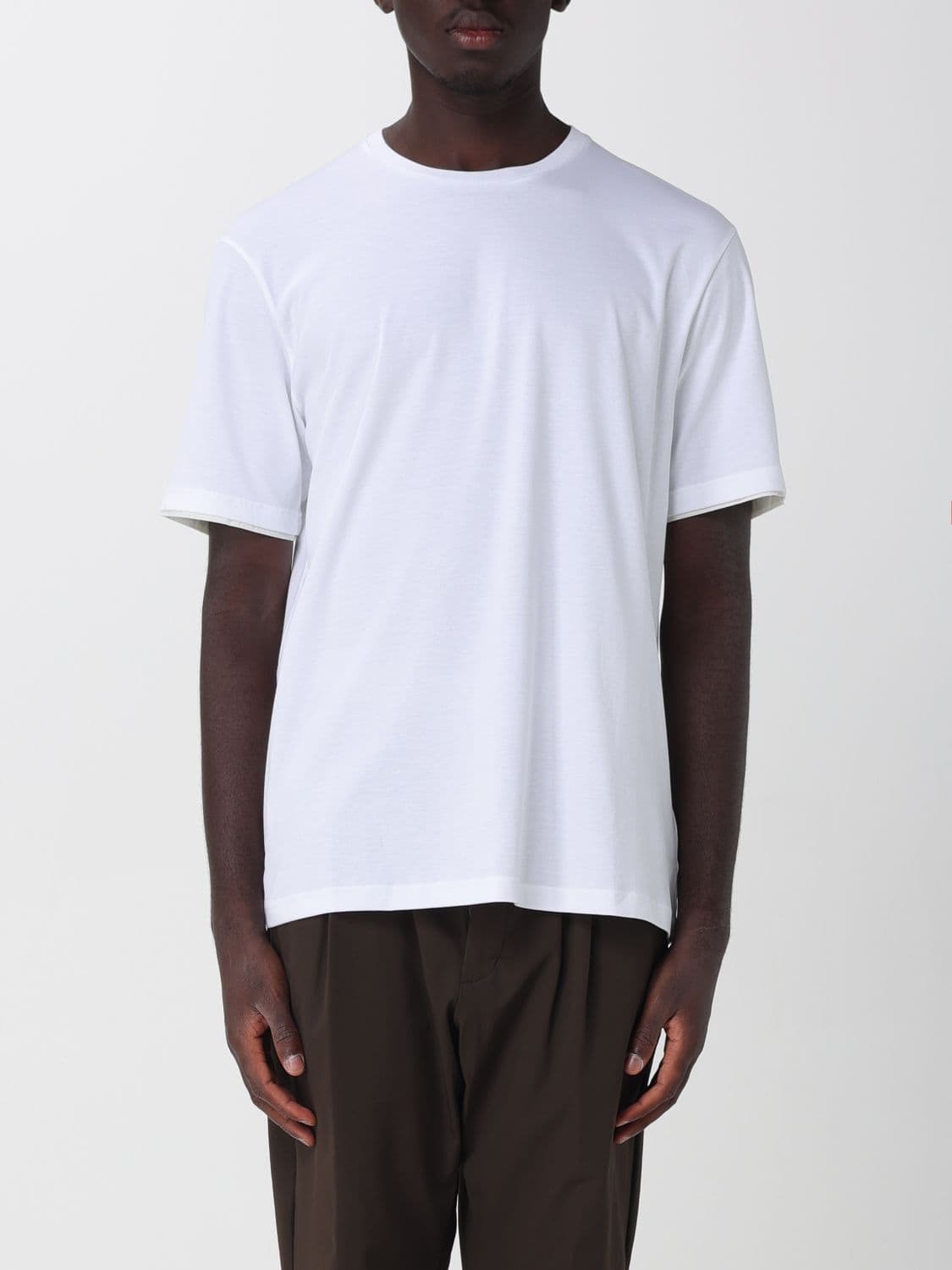 Herno Minimal Design Crewneck T-shirt in Pure Cotton