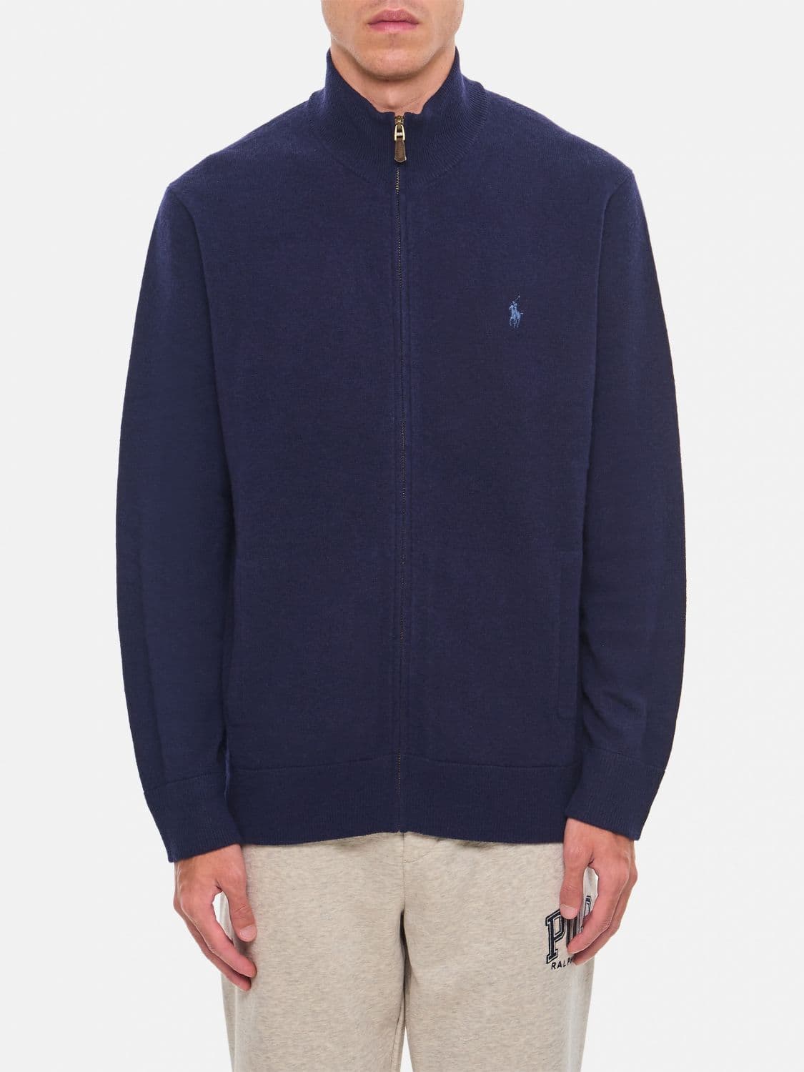 Polo Ralph Lauren Pure Wool Zip-Up Turtleneck Cardigan