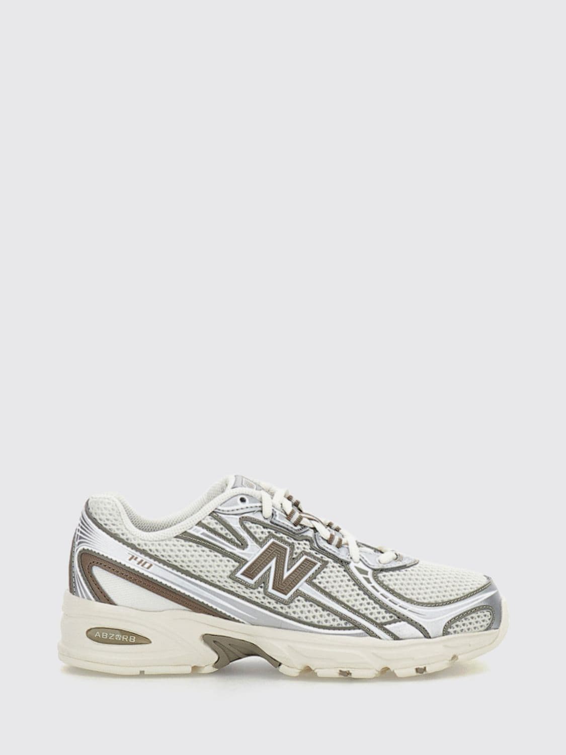 New Balance 740 Sneakers in Mesh and Technical Fabric with Serrated Sole