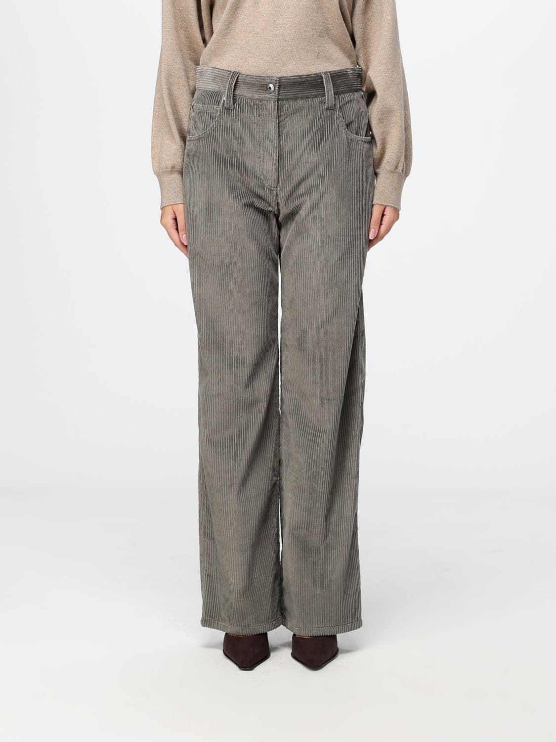 Brunello Cucinelli Women's Flared Corduroy Trousers