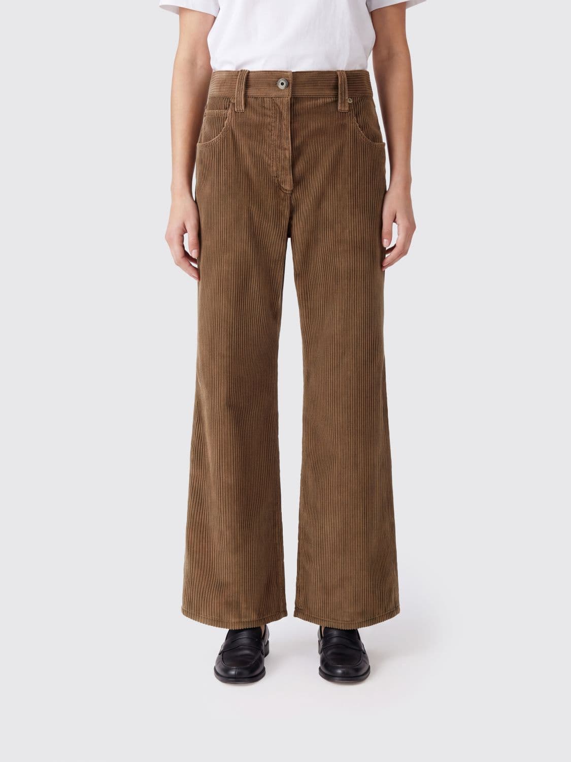 Brunello Cucinelli Women's Flared Corduroy Trousers
