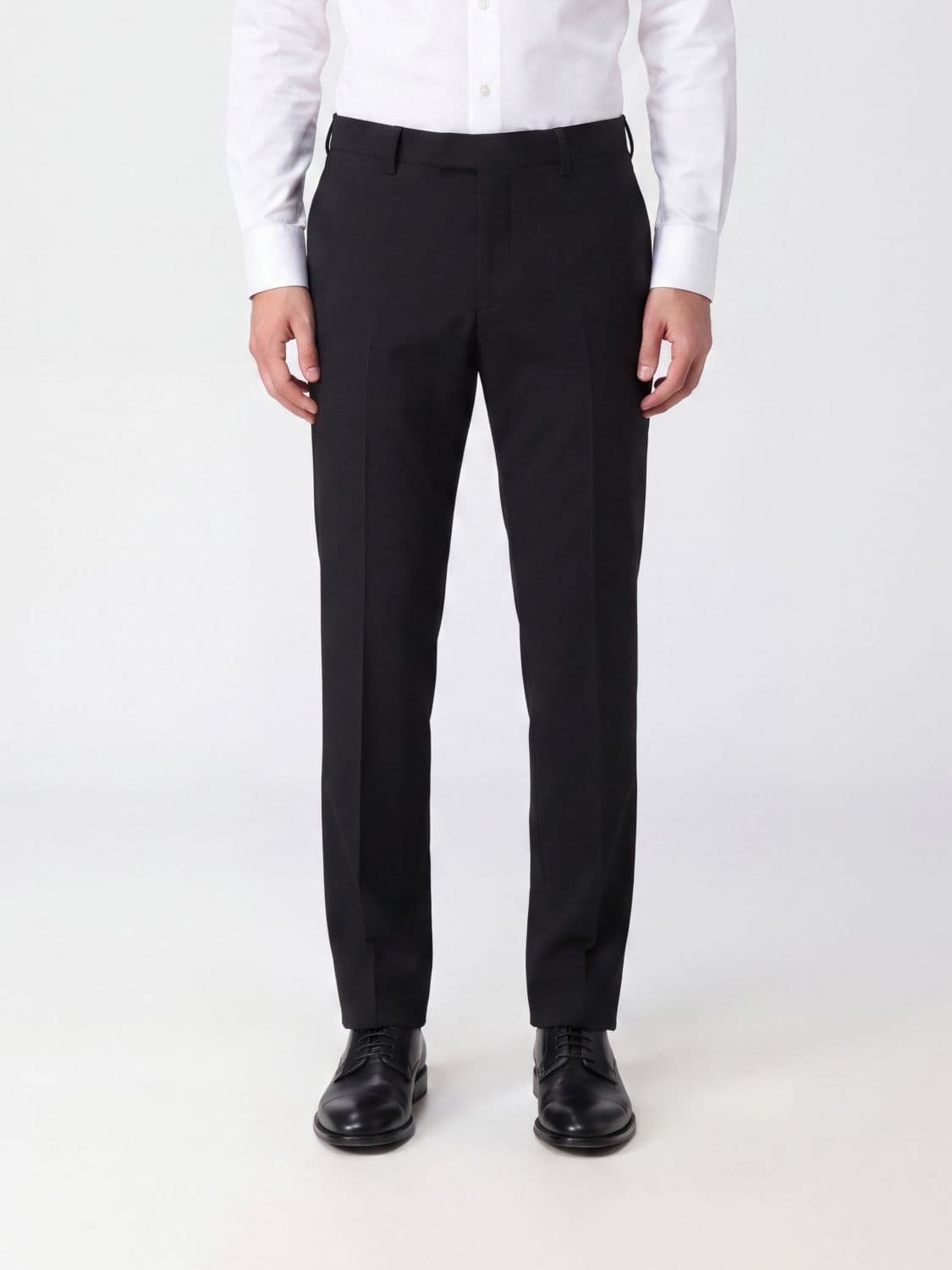 Pt Torino Pleated Slim Fit Tailored Trousers in Virgin Wool