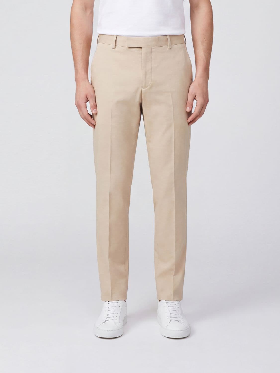 Pt Torino Slim Fit Chino Trousers in Stretch Cotton with Welt Pockets