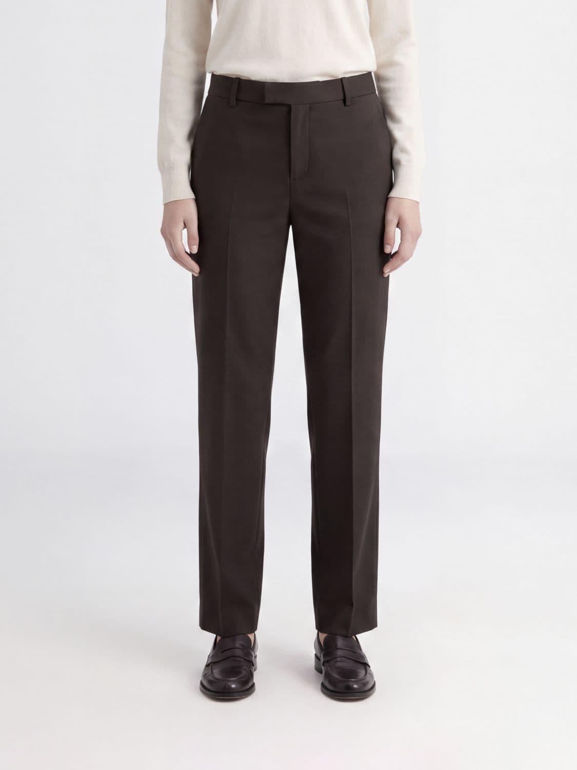 Pt Torino High-Waisted Virgin Wool Skinny Tailored Trousers