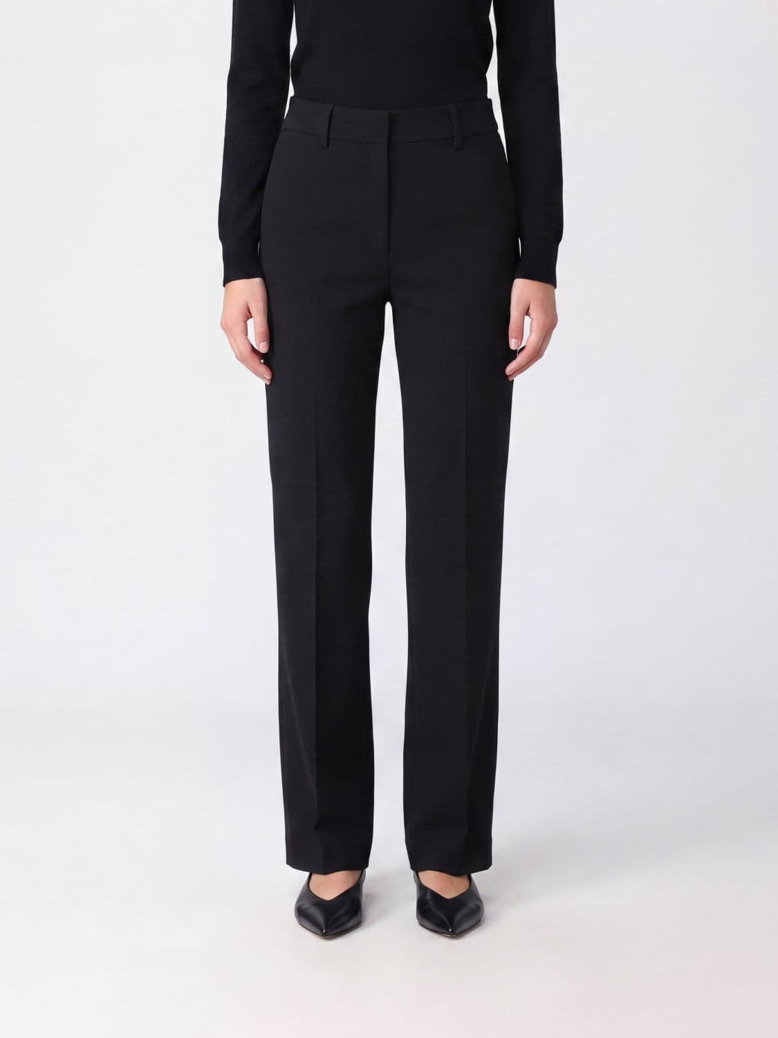 Pt Torino Mid-Rise Virgin Wool Straight-Leg Tailored Trousers