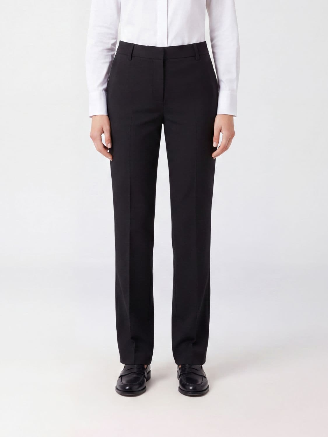 Pt Torino Mid-Rise Skinny Tailored Trousers in a Wool Blend