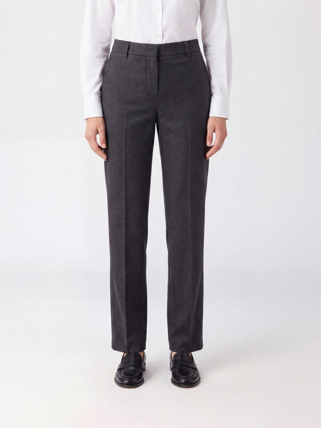Pt Torino Mid-Rise Skinny Tailored Trousers in Virgin Wool and Cashmere