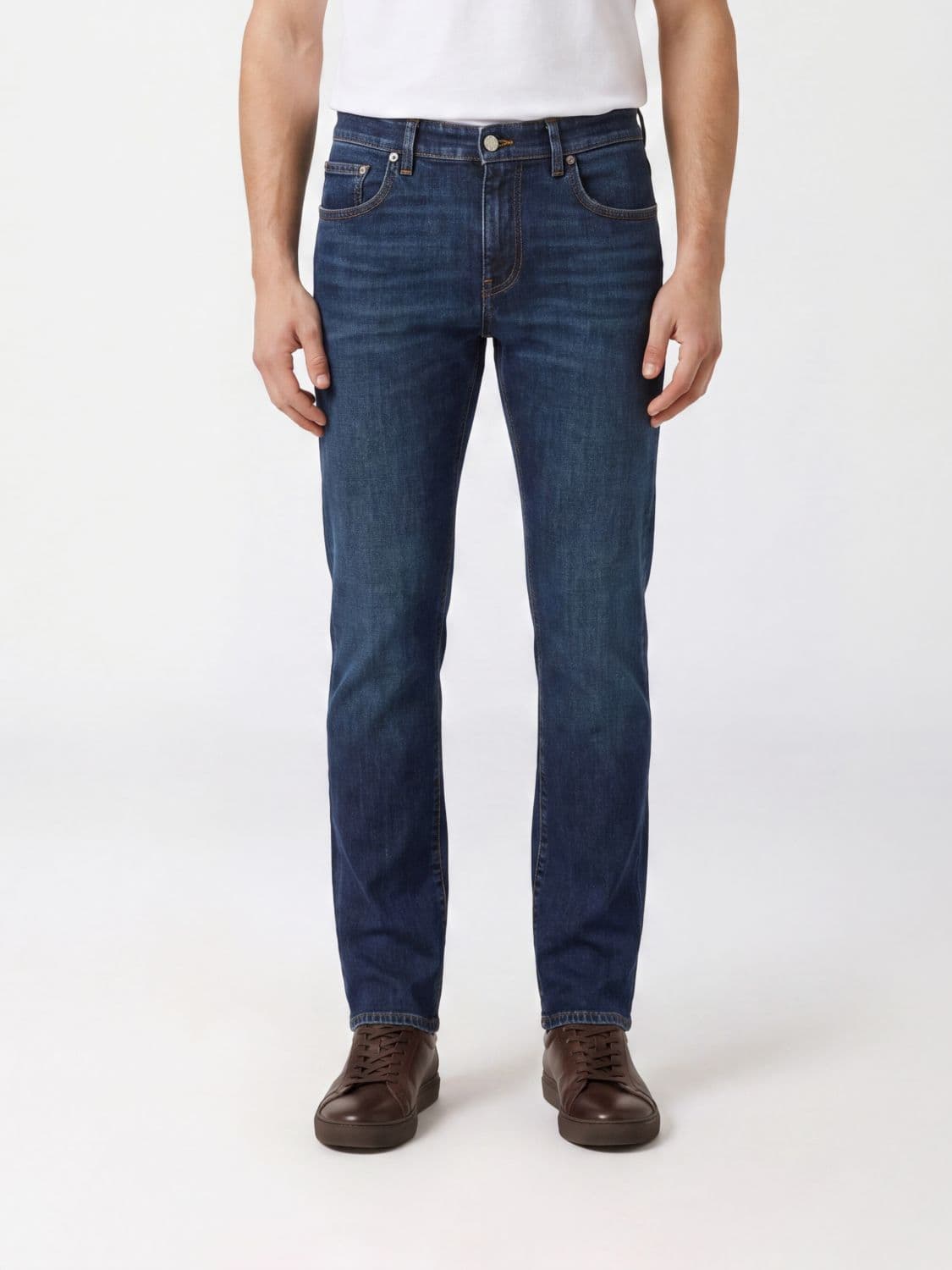 Pt Torino Mid-Rise Five-Pocket Skinny Jeans in Stretch Cotton Denim