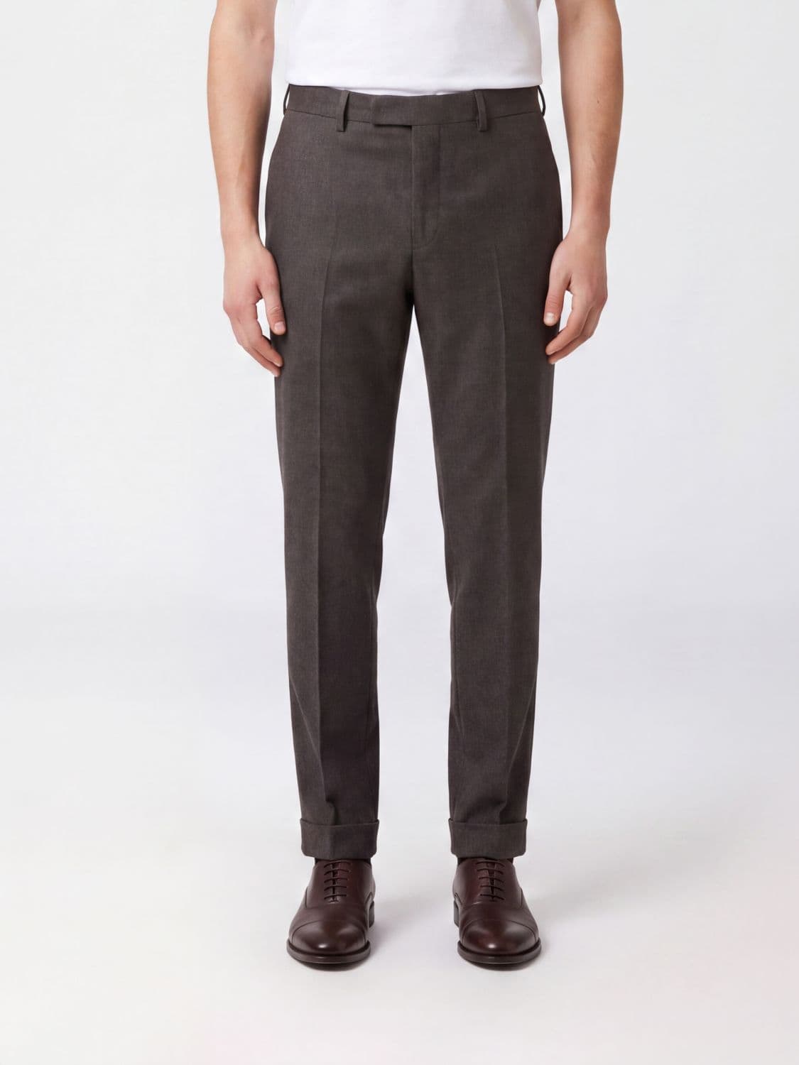 Pt Torino Slim Fit Stretch Virgin Wool Tailored Trousers with American Pockets